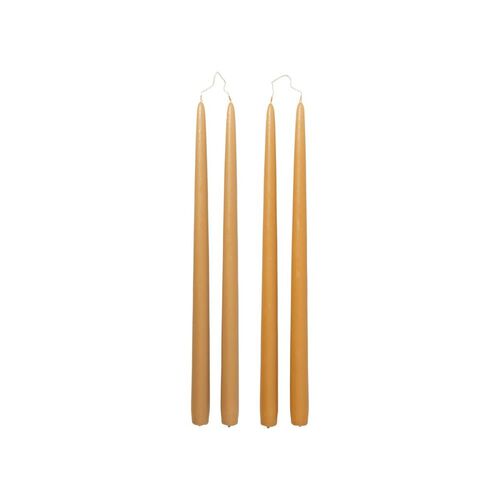 Broste Candle Taper Set Of 4 - Golden Yellow